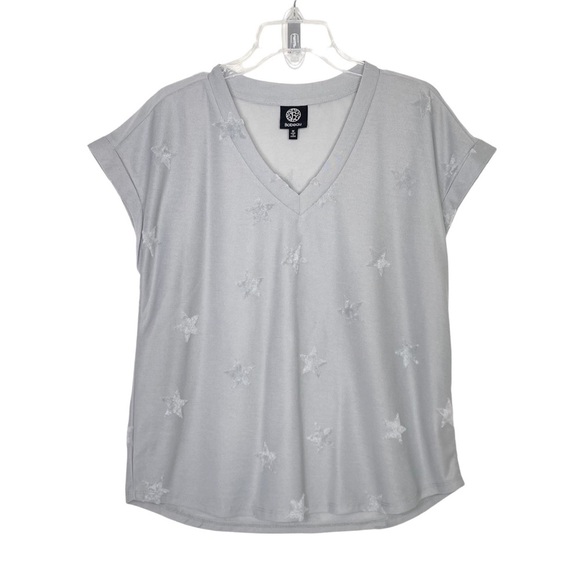 Stitch Fix l Bobeau Sheldon V-Neck Terry Star Knit Top, Medium - Picture 1 of 9